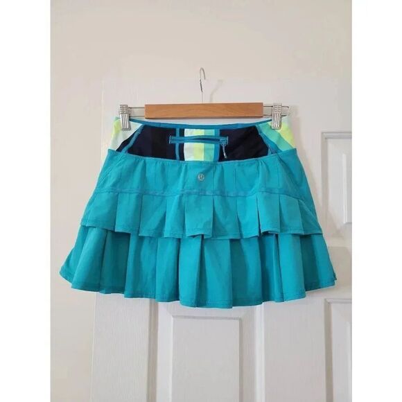 Lululemon Run Pace Setter Skirt Surge / Assorted Stripe Surge 4 - Picture 1 of 11